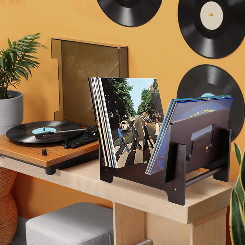 Rangement de table en bambou H 11,02 po, Noyer