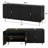 67" Black Fluted TV Stand with Gold Accents, Luxury Modern Entertainment Center with Storage for TVs up to 75"-1717439912