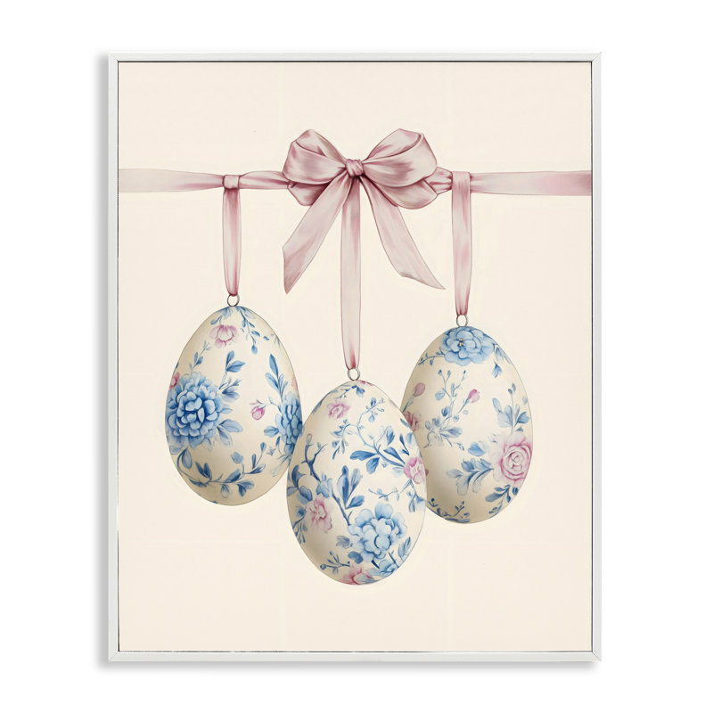 Œuf de Pâques à motif floral Coquette, giclée par Arlington Prints, H 30 po x l 24 po