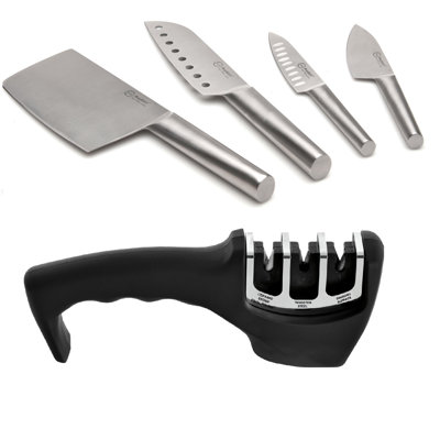BergHOFF 5pc Santoku Knife Set with Sharpener