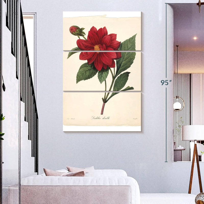 Rouge botanique II, H 74 po x l 48 po