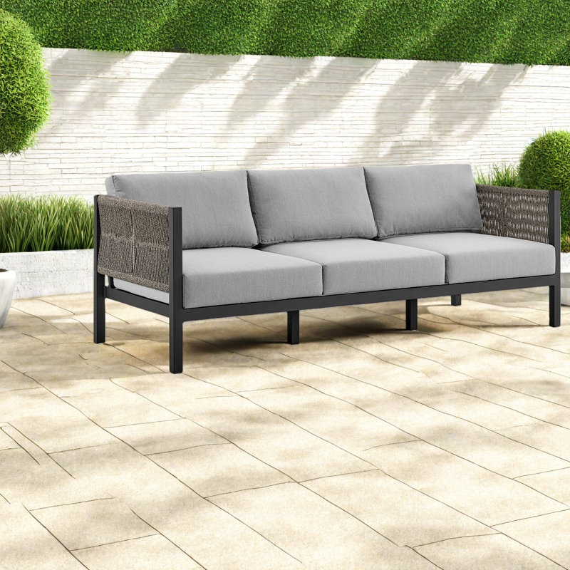 Canapés de patio durables, structure en métal, design moderne pour tout décor extérieur