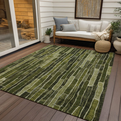 Tapis intérieur / extérieur vert lavable Terrona 