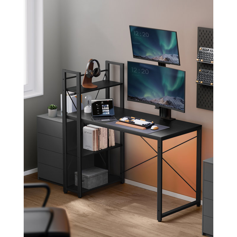 Citlali Writing Desk, Ebony Black, Black