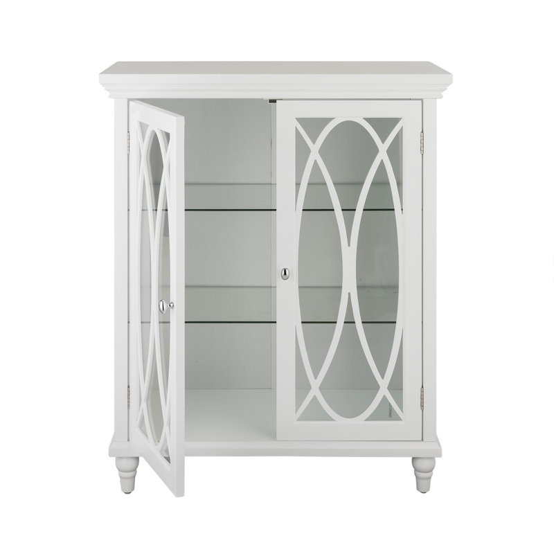 Noires 2-Door Freestanding Accent Cabinet with Glass Doors