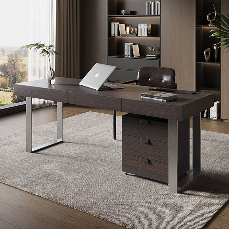 Bureau minimaliste italien en bois massif haut de gamme, 29.53"H*70.87"W*27.56"D