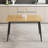 Modern Minimalist Wood Grain Tabletop Dining Table, Stylish Dining Table, Kitchen Dining Table, Sturdy And Durable, Easy To Assemble, Black Metal Leg Design, Suitable For 4-6 People, Suitable For Home-1292974172