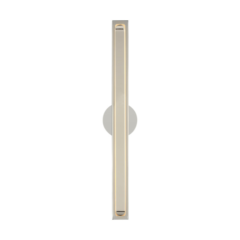 Bloccare 1 - Light LED Vanity Light, Polished Nickel, 17.9" H x 1.5" W x 1.4" D