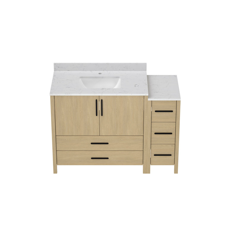 Armoire de meuble-lavabo à simple cuve l 48 po x P 22 po x H 34 po, 48"