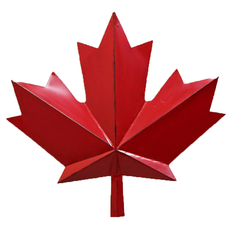 Décoration murale feuille d'érable, H 19,5 po x l 19,5 po x P 1,25 po
