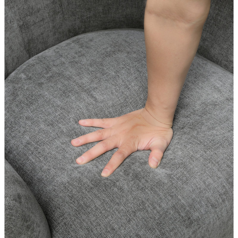 Fauteuil rembourré en tissu 1pc, Gris anthracite