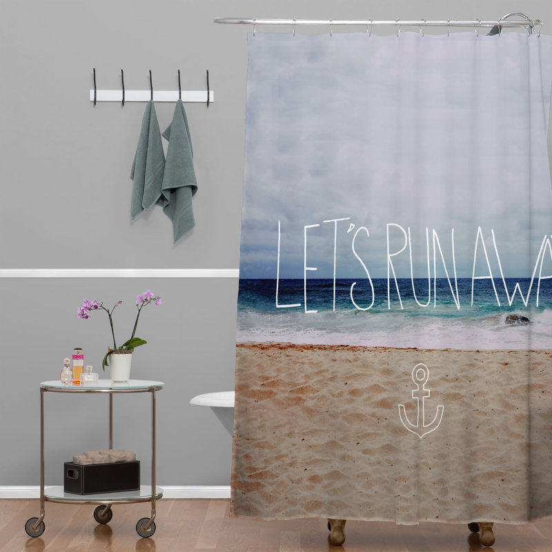 Rideau de douche simple Amandine Lets Run Away III