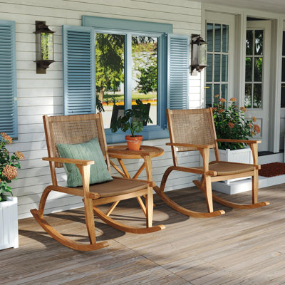 Ensemble de chaises berçantes 2 pièces pour patio