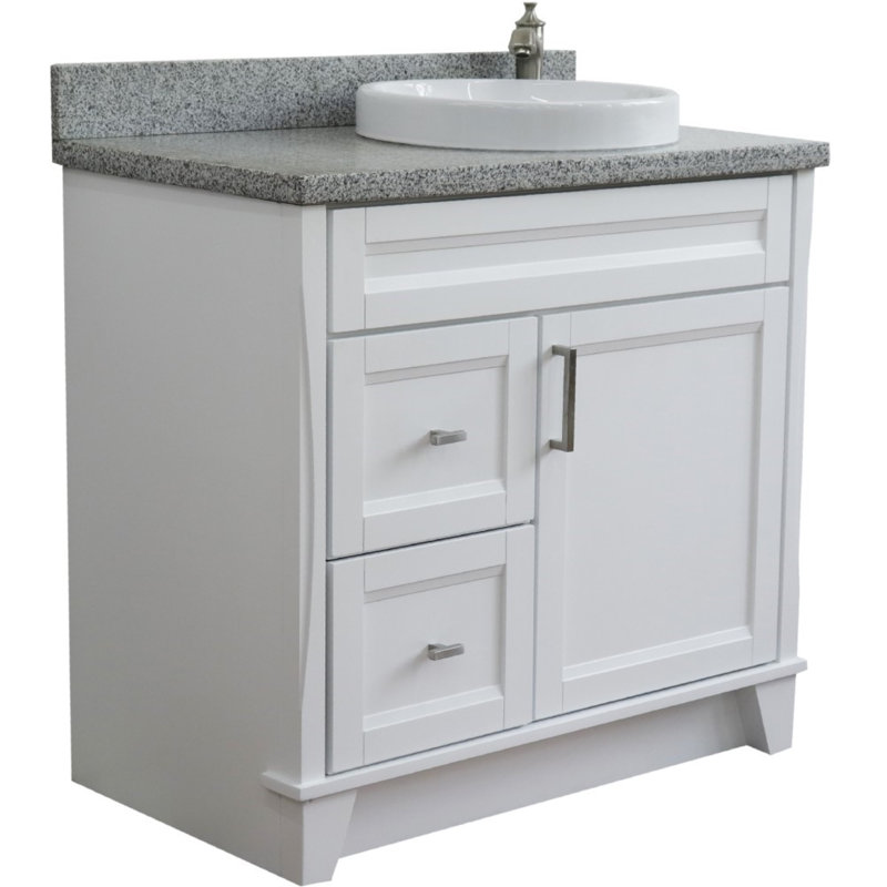 Ensemble de meuble-lavabo simple 37 po Emalina, Gris