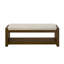 Banc d'appoint de 47 po avec étagère à chaussures inférieure, banc de siège rembourré pour le salon, banc de bout de lit compact moderne avec rangement pour sièges de chambre à coucher-775668417