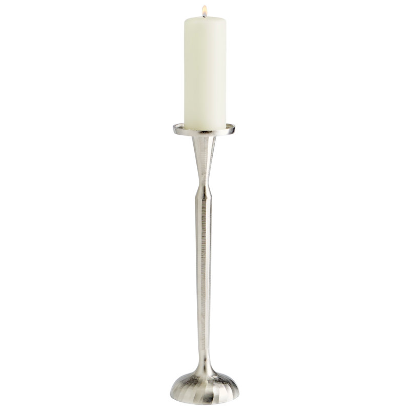 Bougeoir en métal Reveri, H 18,5 po x l 4,75 po x P 4,75 po