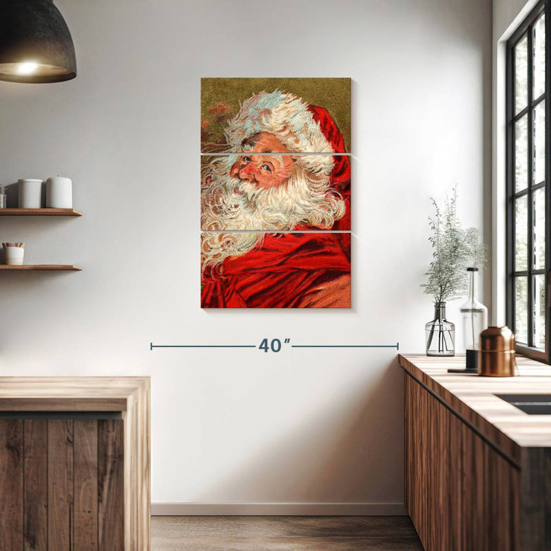Père Noël rétro Lelend, H 38 po x l 24 po