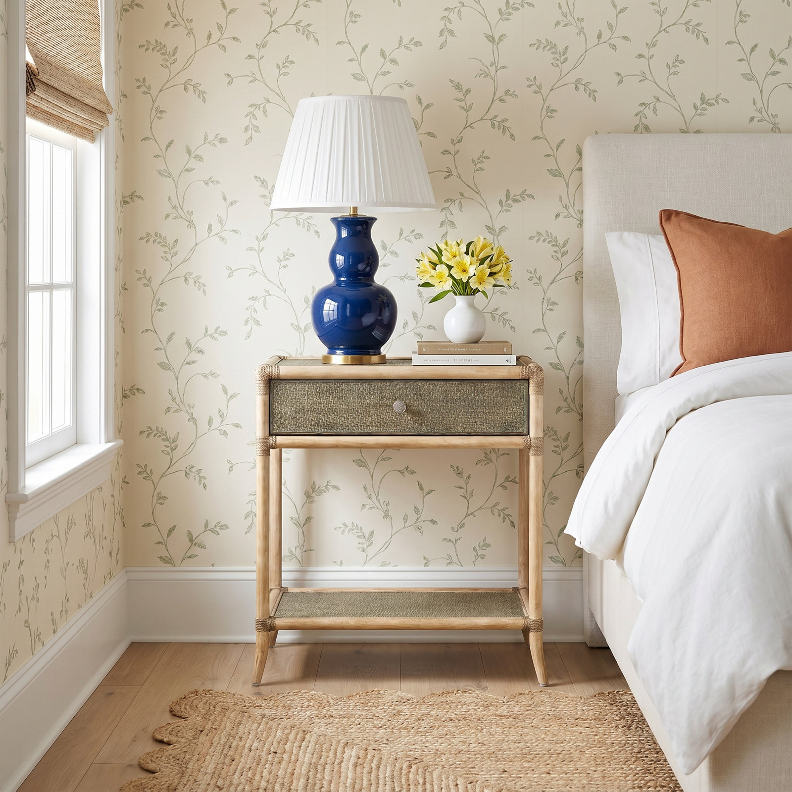 Retreat Maple Nightstand, Dune/Green