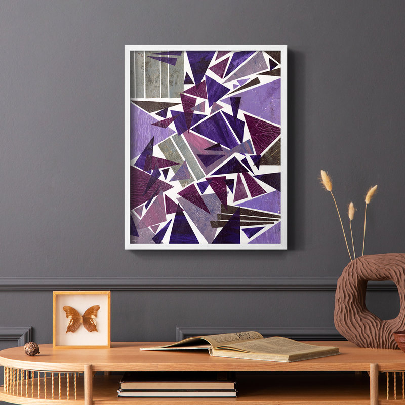 «Purple Dream I», reproduction encadrée - bois massif, Blanc, H 14 po x l 11 po