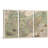 Septentrionalivm régionvm Descrip 1570 par Abraham Ortelius - ensemble de 3 impressions sur toile tendue-55997419