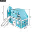 Lit mezzanine avec tente et tour Blue Slide