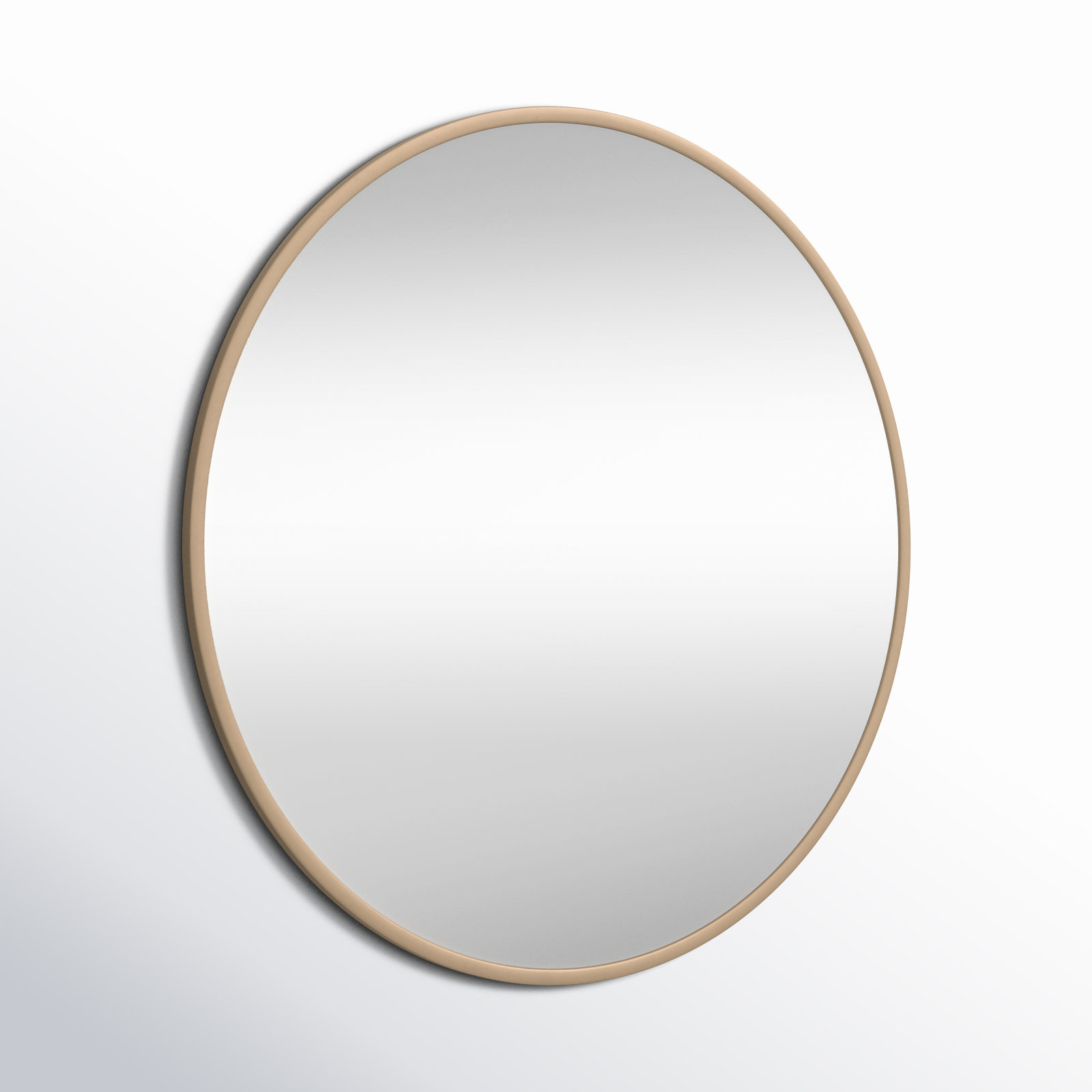Sabine Metal Round Wall Mirror, 42" x 42", Brass