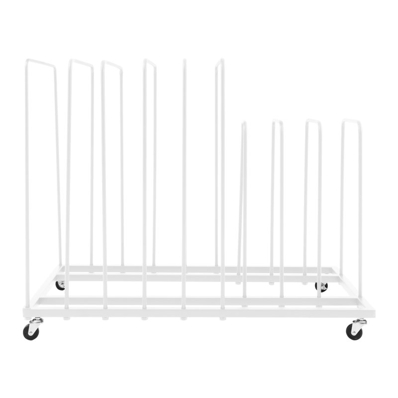 Artwork Storage Stand With Wheels, White