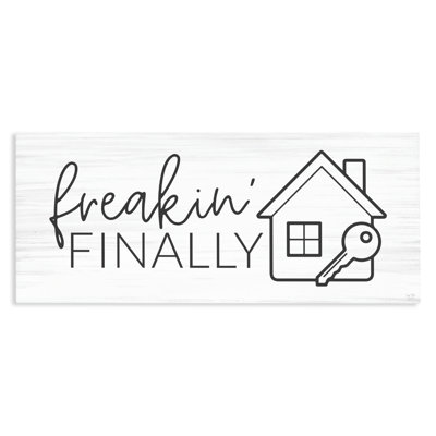 Freakin' Finally Housewarming Canvas, design by Lux + Me Designs