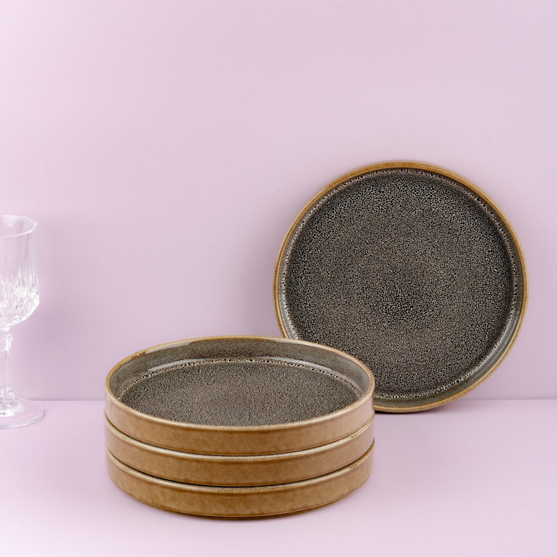 FRECKLES Premium Porcelain Stackable Plate  | Microwave & Dishwasher Safe