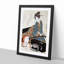 Woman with a Cat by Yashima Gakutei - Picture Frame Painting Print-55613026-55613025