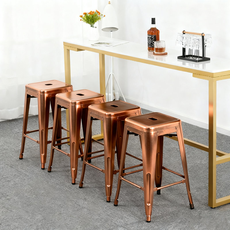 Tabouret de bar 24 po Kohki, Rose, Set of 4