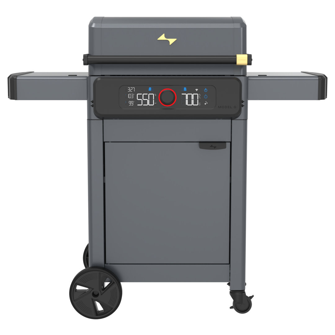 Current Model G Dual Zone Full-Size Electric Grill With Cabinet - Dark Grey Current