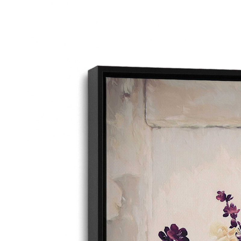 «Country Spring Blossoms» par Lori Deiter, reproduction d'art, L 24 po x H 32 po, Toile avec cadre, Noir