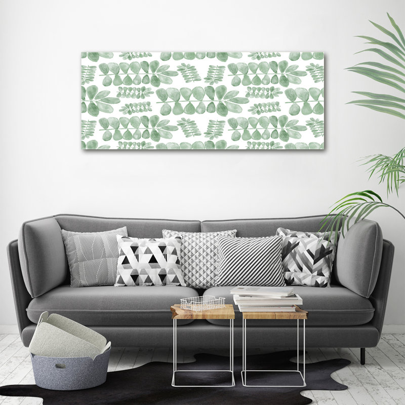 Green Leaves - Wrapped Canvas Print, Canvas, 50cm H x 125cm W x 2cm D