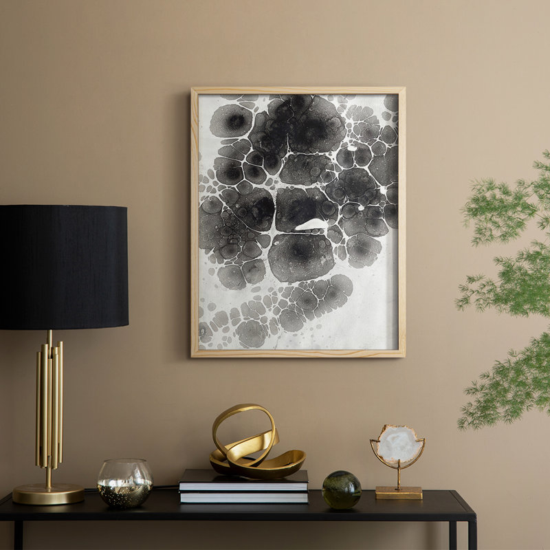 Impression encadrée «Marble» - bois massif, Naturel, H 15 po x l 12 po