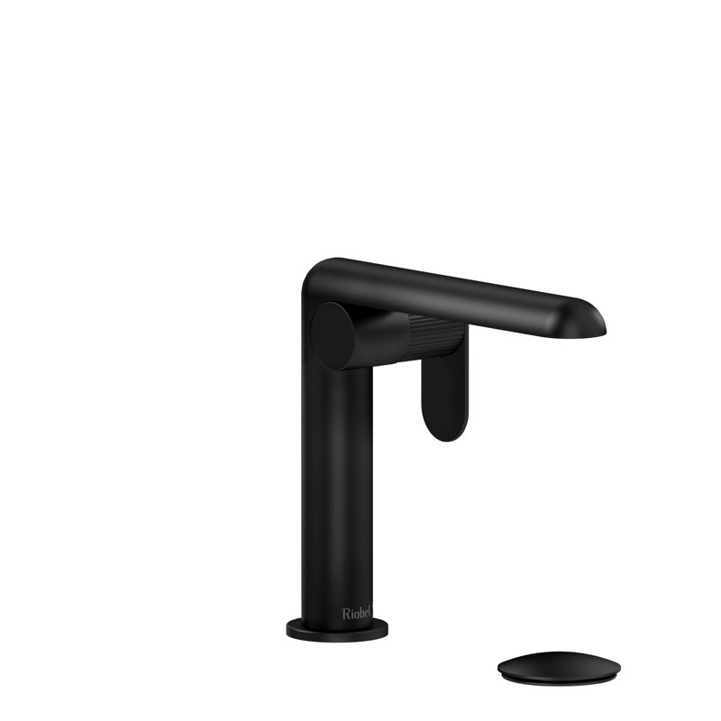 Matte Black Single Hole Bathroom Faucet with Lever Handle