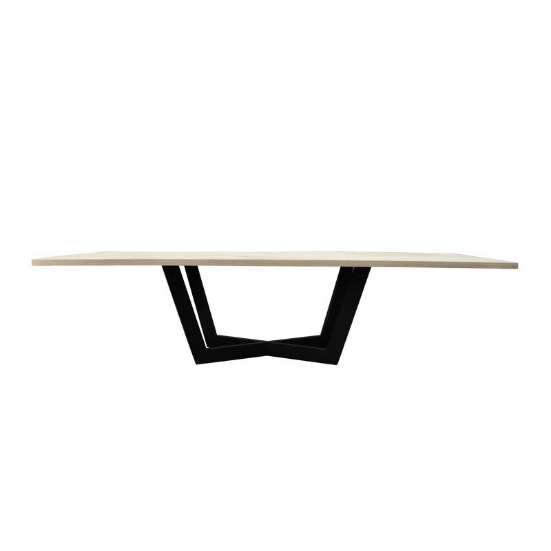 Ziran 60" Solid White Oak Rectangular Conference Table, Natural, 30" H x 60" L x 33" W