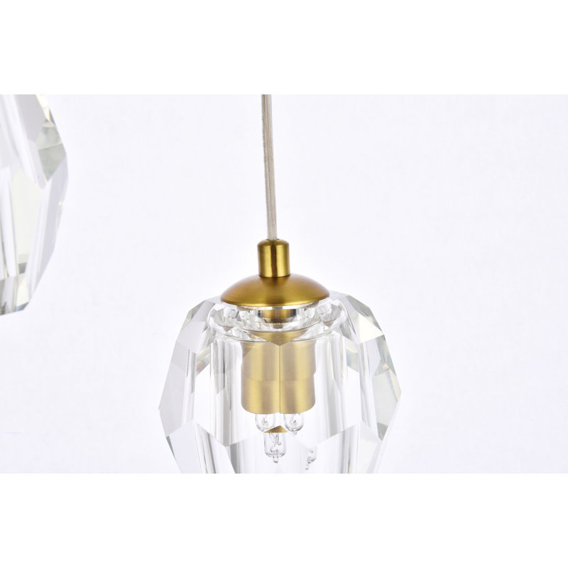 Luminaire suspendu Swampscott, Doré, 5 lumières, H 83 po x l 11,8 po x P 3,7 po