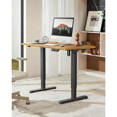 Electric Standing Desk, Height Adjustable Sit/Stand Desk with 3 Memory Presets & Headphone Hook, Ideal for Home Office Workstation by Inbox Zero