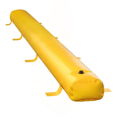 Sac d'inondation, 24 pi de longueur x 12 po de hauteur, tubes de dérivation d'eau en PVC réutilisables, léger avec un excellent effet imperméable utilisé pour les portes, les garages, jaune