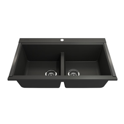 Baveno Lux 33.75'' L Dual-Mount Double Basin Kitchen Sink