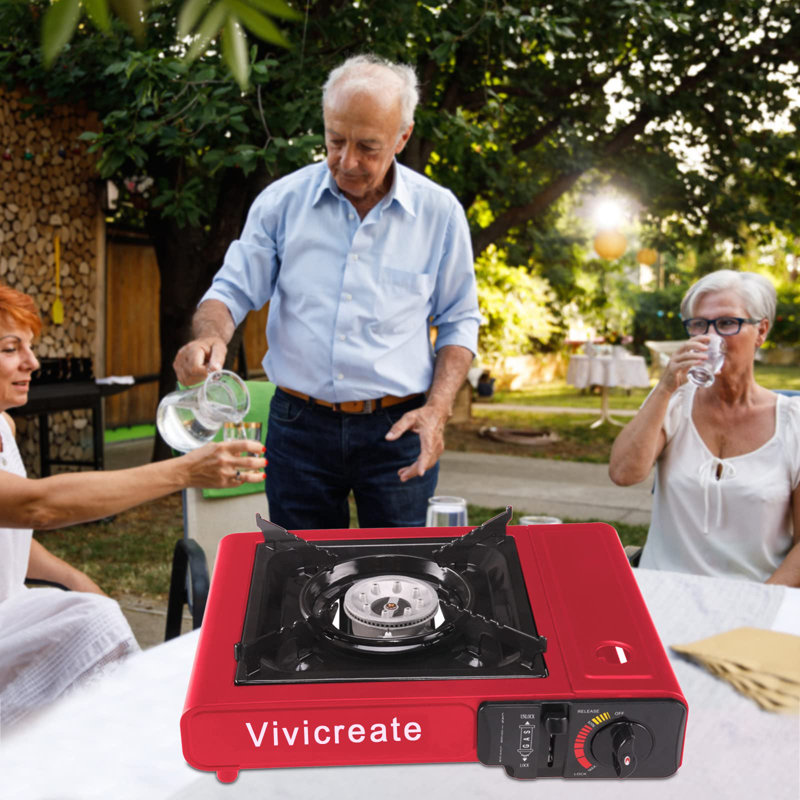 Poêle d'extérieur au butane Vivicreat à brûleur simple