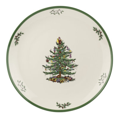 Spode Christmas Tree Round Platter 14"