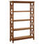 Gayton 126cm W Solid Wood Shelving Unit