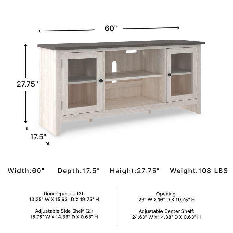 Jamima Unfinished TV Stand for TVs up to 65"
