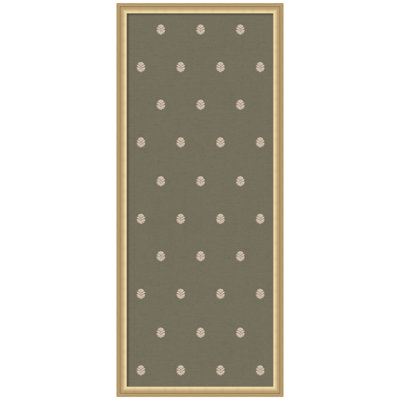 Kate and Laurel Framed Fabric Pinboard Botanical Block Print Printed Linen Casual Bulletin Board for Use as a Vision Board or Wall Organization