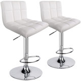 Ludmil Swivel Adjustable Height 32.5" Bar Stool