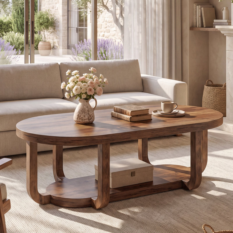 2-Tier Oval Coffee Table