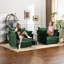 Fauteuil d'appoint à accoudoirs recouverts de chenille avec accoudoirs minces en chenille-1847797753