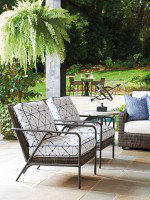 Cypress Point Ocean Terrace Conversation Set with Cushions
